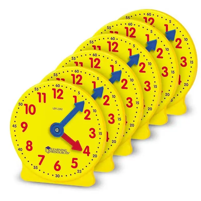Комплект мини часовници 6 бр.,Learning Resources,LER 2202
