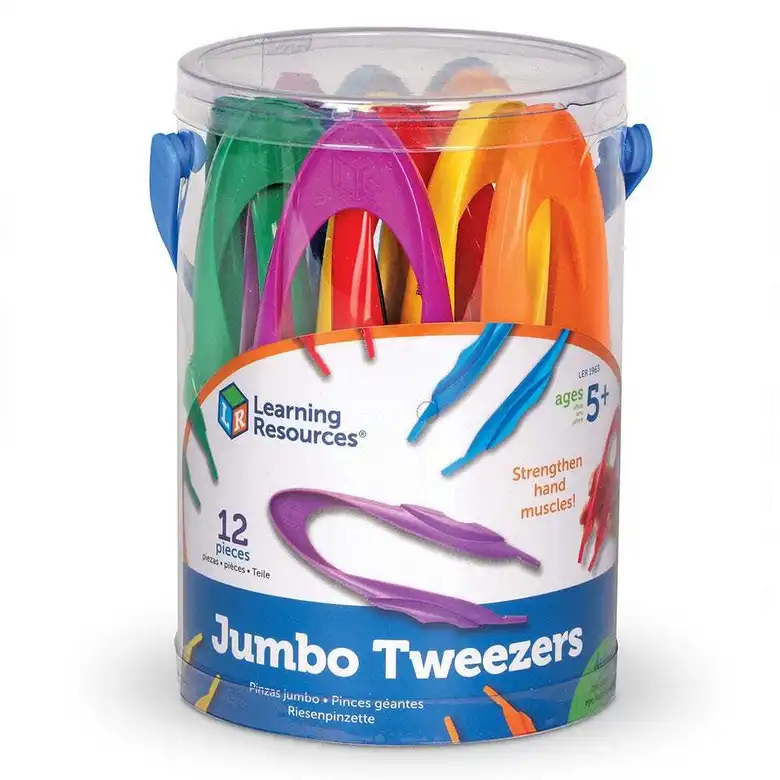 JUMBO пинсети 12 бр.,Learning Resources, LER 1963