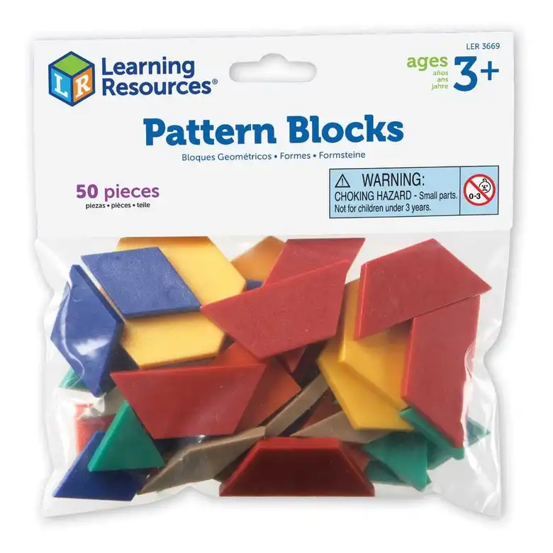 Комплект геометрични фигури 50 бр., Learning Resources,LER 3669