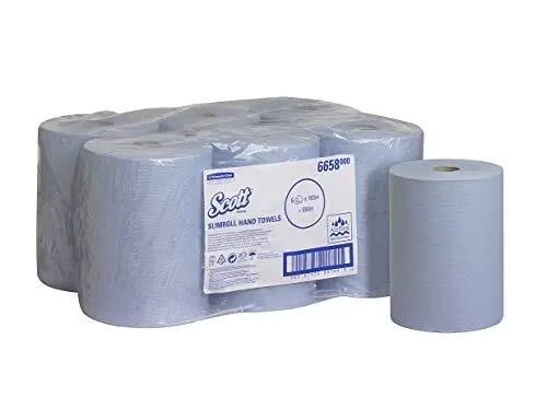 Kimberly-Clark SCOTT* Performance 6658, кърпи за ръце на руло Slim, 165 м, син цвят