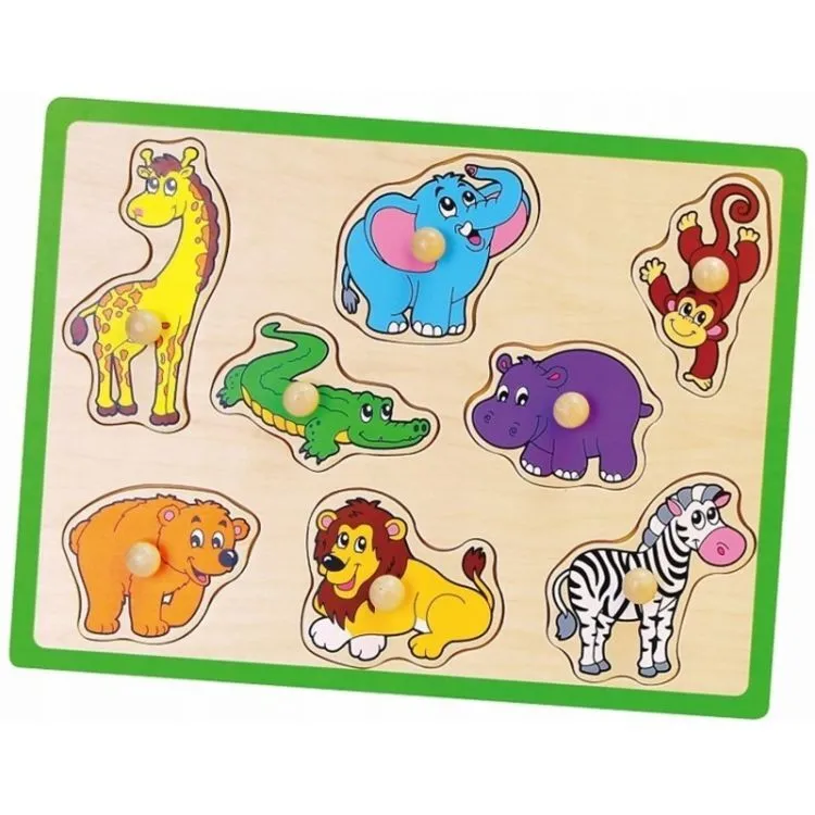 Детски пъзел с дръжки Сафари от Viga toys