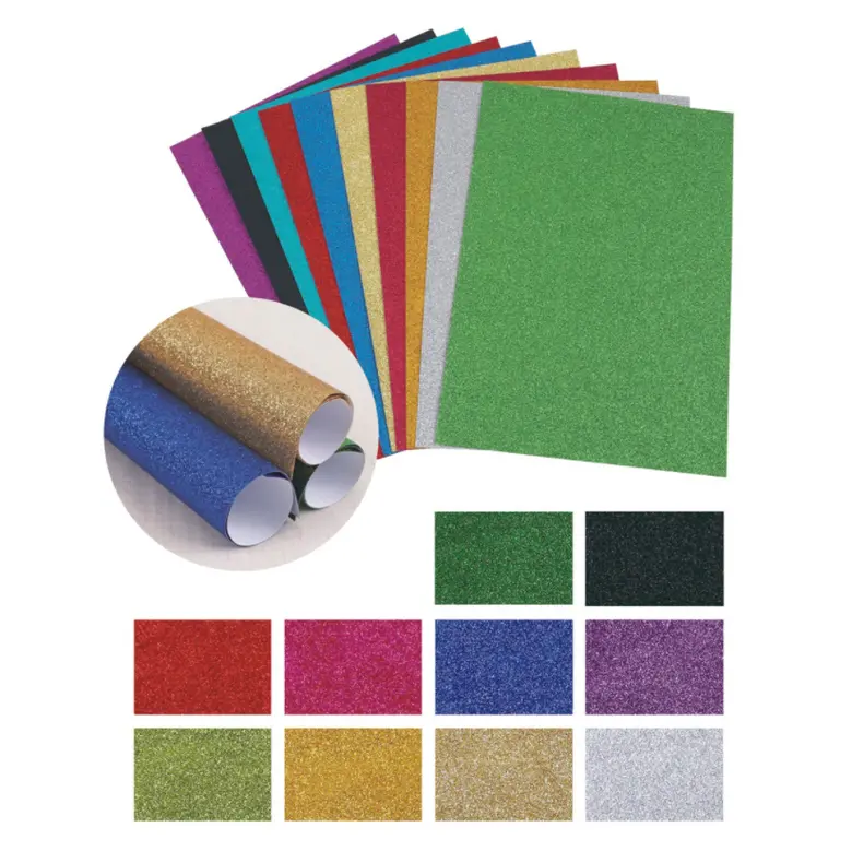 Хартия с брокат, 160 g, 10 броя