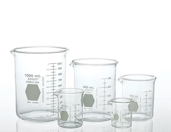 Стъклена чаша бехер, 1000 ml, 10 броя