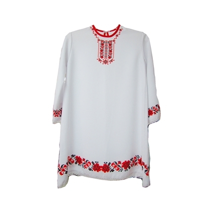 Риза, за носия, с печат, къса, дамска