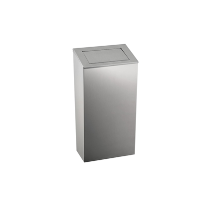 Dayco Кош за отпадъци, с натискащ се капак, метален, 21.5 х 30 х 40 cm, 25 L