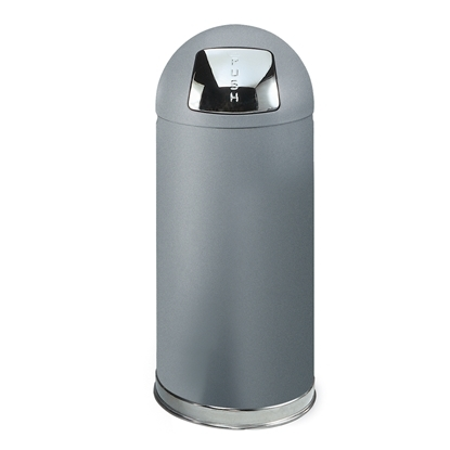 Rubbermaid Кош Easypush, метален, 56 L, сив 
