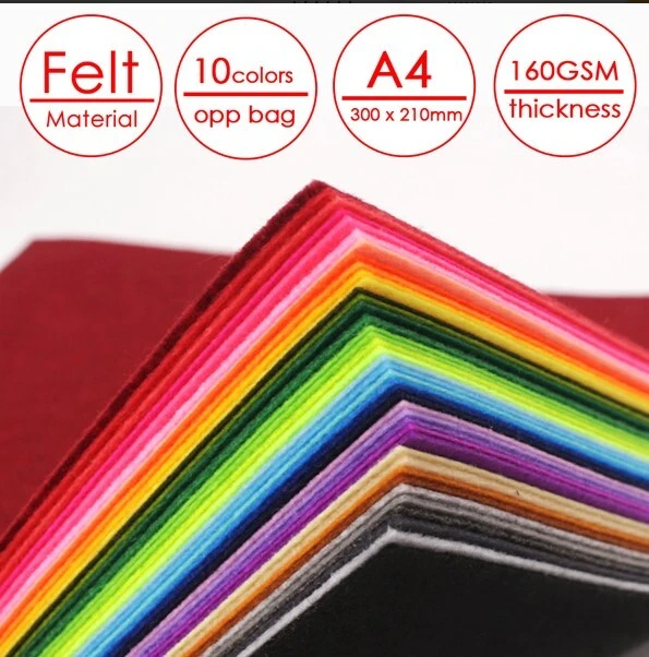 Foska Комплект филц, A4, 160 g/m², 10 броя