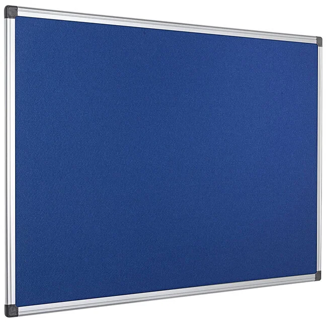 Коркова дъска с алуминиева рамка със синьо покритие Bi-Office 120x180