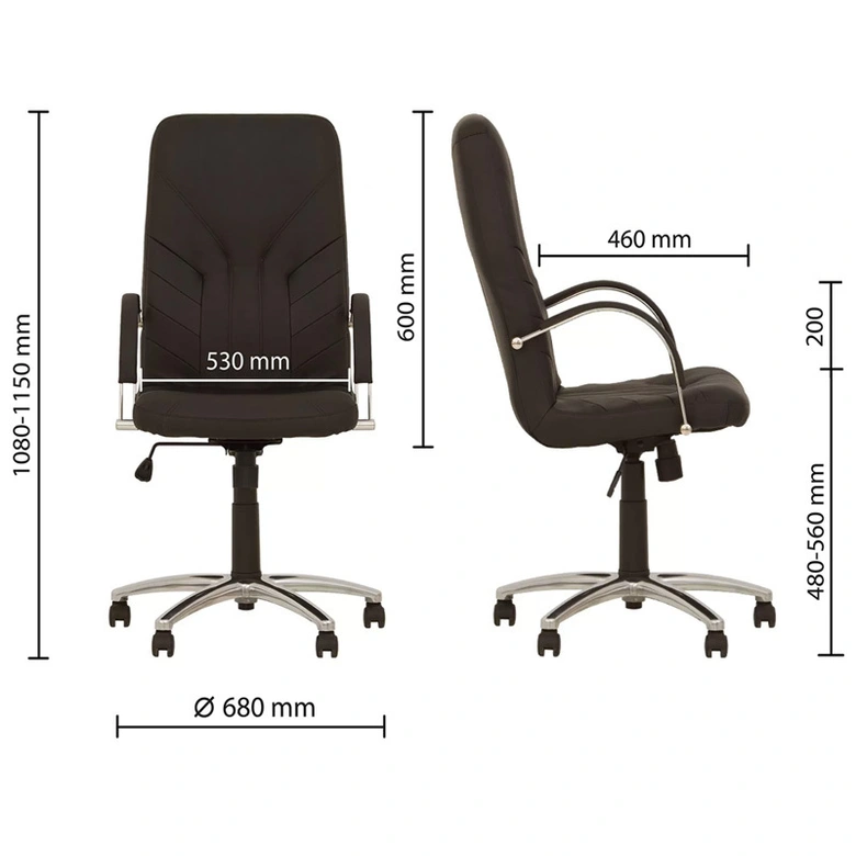 Мениджърски стол Manager steel ECO