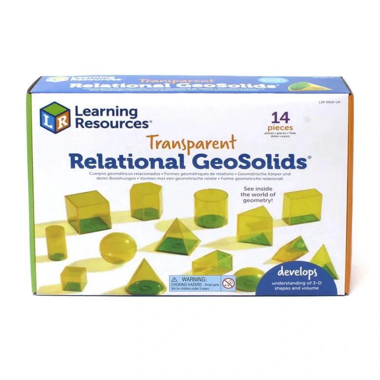 Релационни 3D геометрични фигури - GeoSolids, Learning Resources,LSP 0918-UK