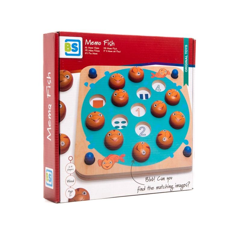 Дървена мемо игра рибки - BS Toys