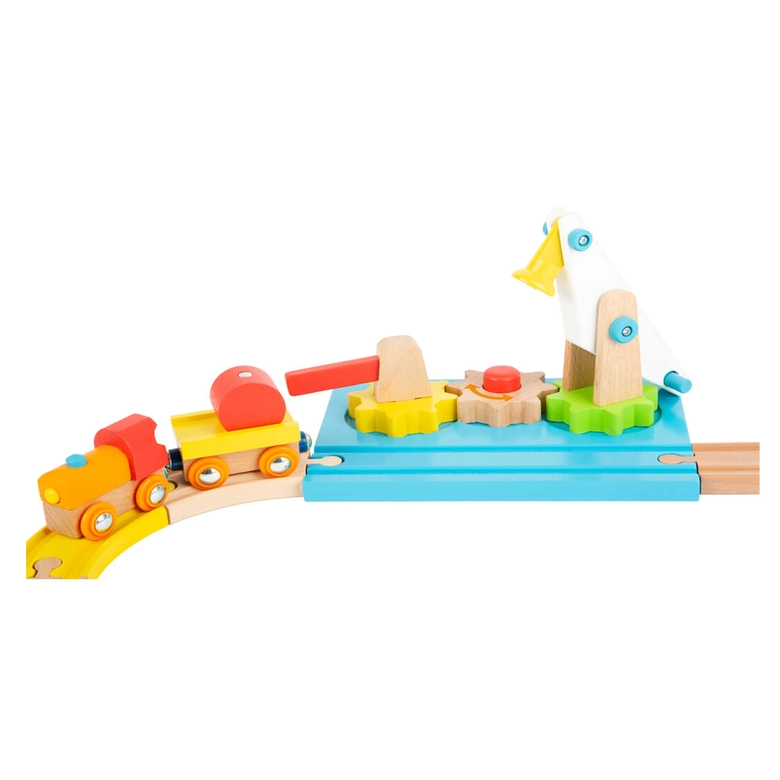 Дървено влакче-играчка Junior Crane Small Foot, 11494