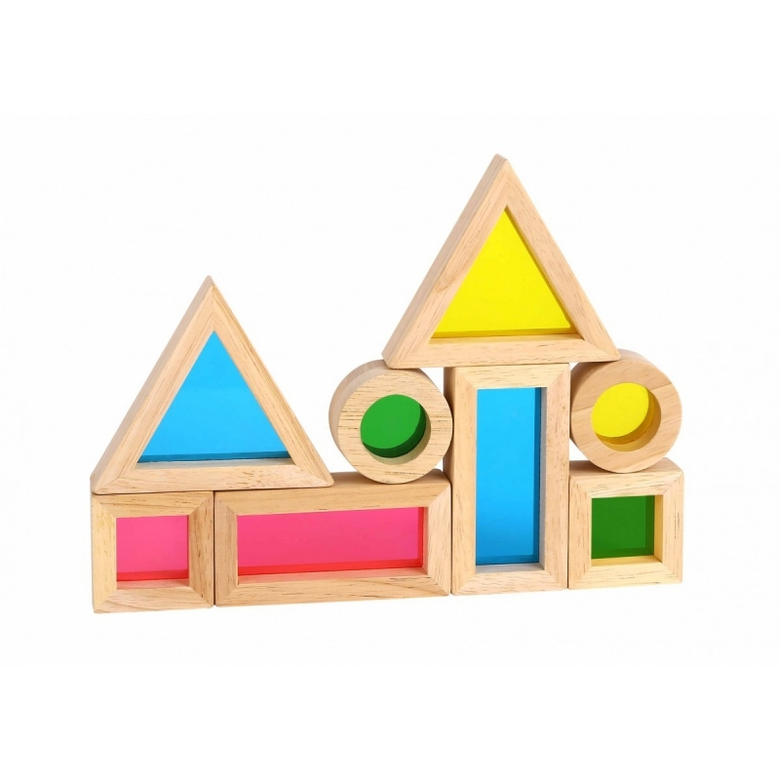 Цветни дървени блокчета Tooky toy