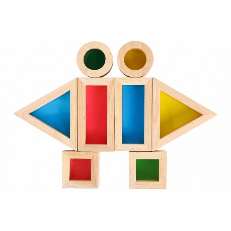 Цветни дървени блокчета Tooky toy