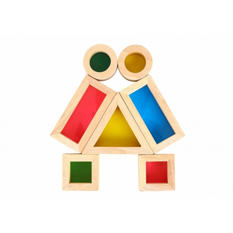 Цветни дървени блокчета Tooky toy