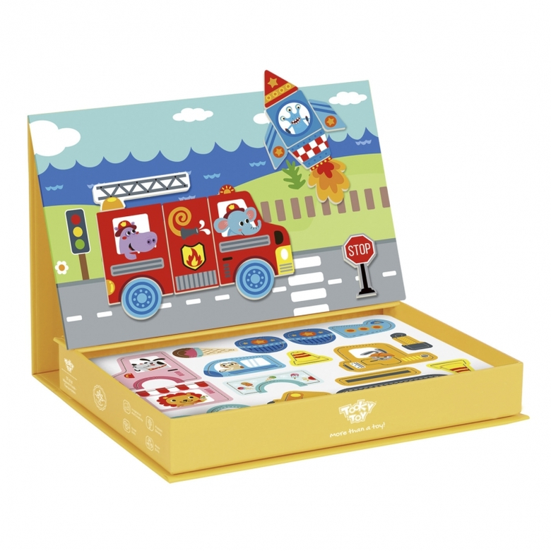 Tooky toy Магнитна книга превозни средства