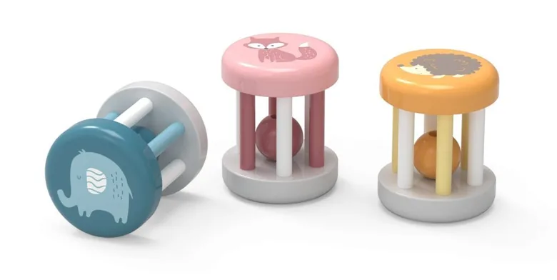 Дървена дрънкалка в синьо от Viga toys