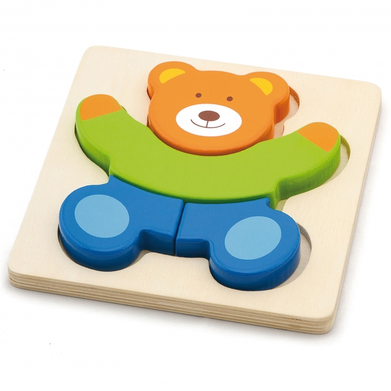 Детски пъзел Мече – дървен пъзел за бебета и малки деца VIGA Toys