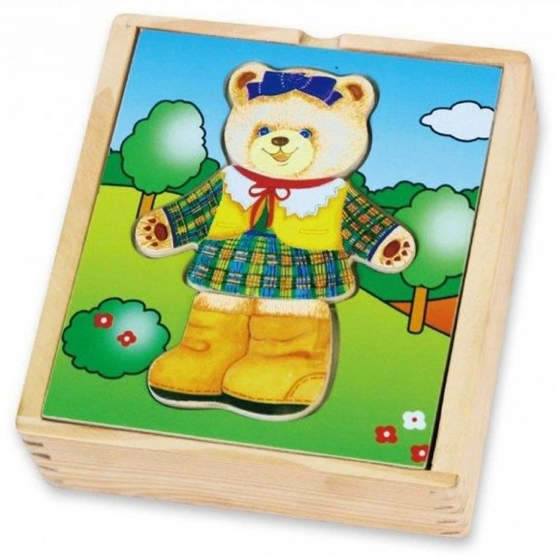 Viga toys дървена играчка и пъзел- Облечи Меца