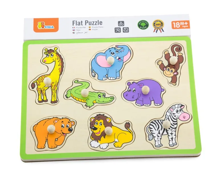 Детски пъзел с дръжки Сафари от Viga toys