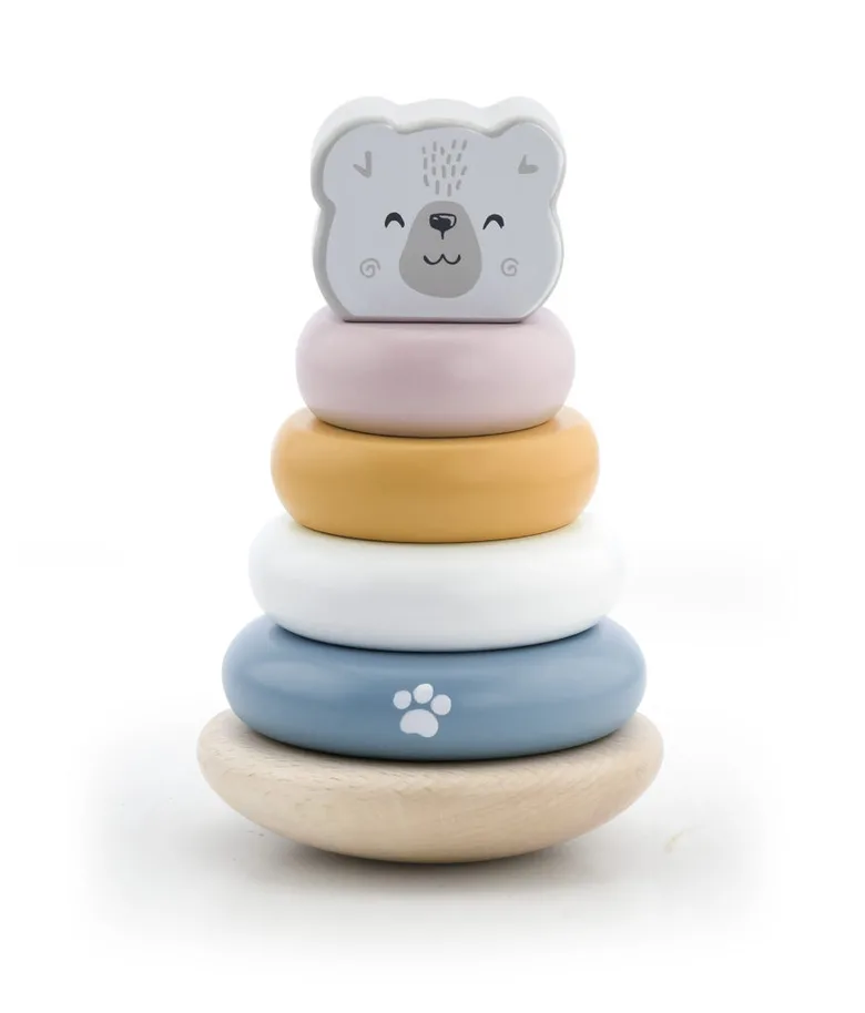 Дървена играчка - Рингове за нанизване PolarB