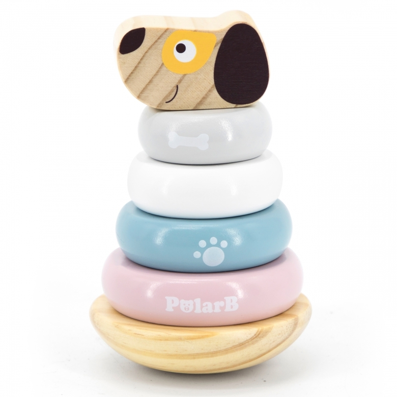 PolarB рингове за нанизване с кученце от Viga toys