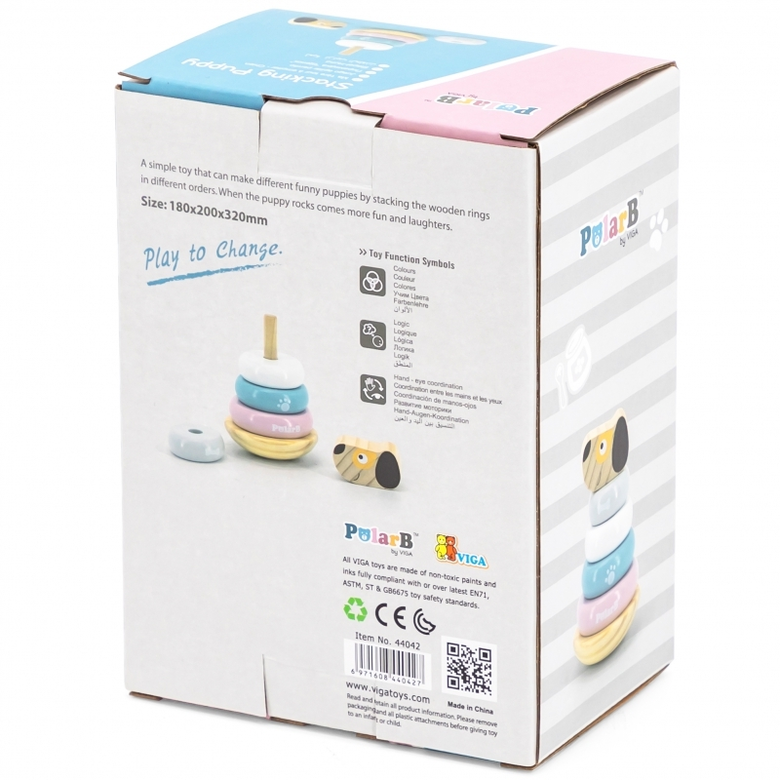 PolarB рингове за нанизване с кученце от Viga toys