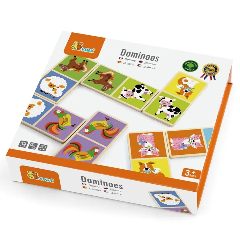 Домино с животни от Фермата от Viga toys