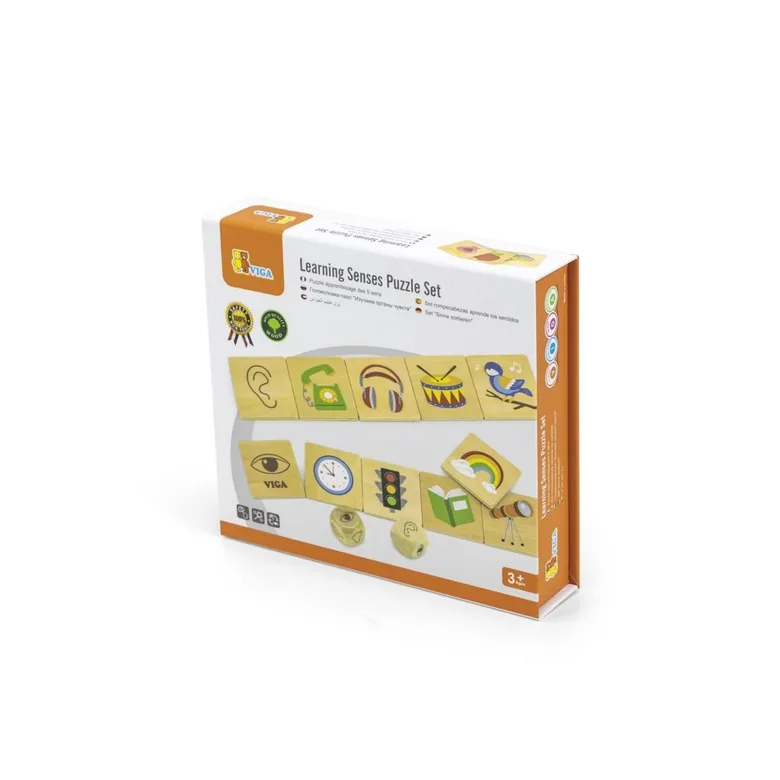 Дървена игра за запознаване със сетивата от Viga toys