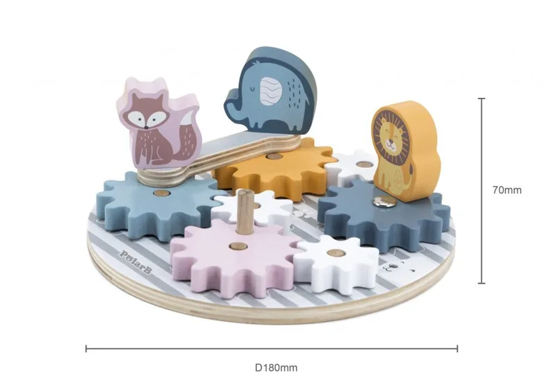 Дървена играчка със зъбчати колела Polar B