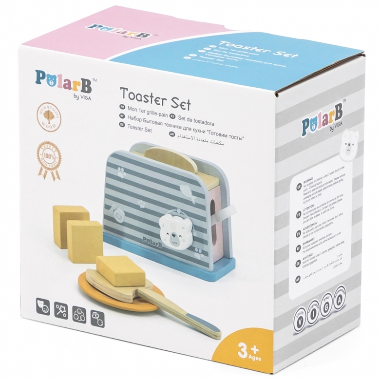Комплект дървен детски тостер Polar B