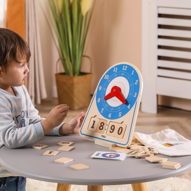 Дървена образователна играчка Часовник от Viga toys