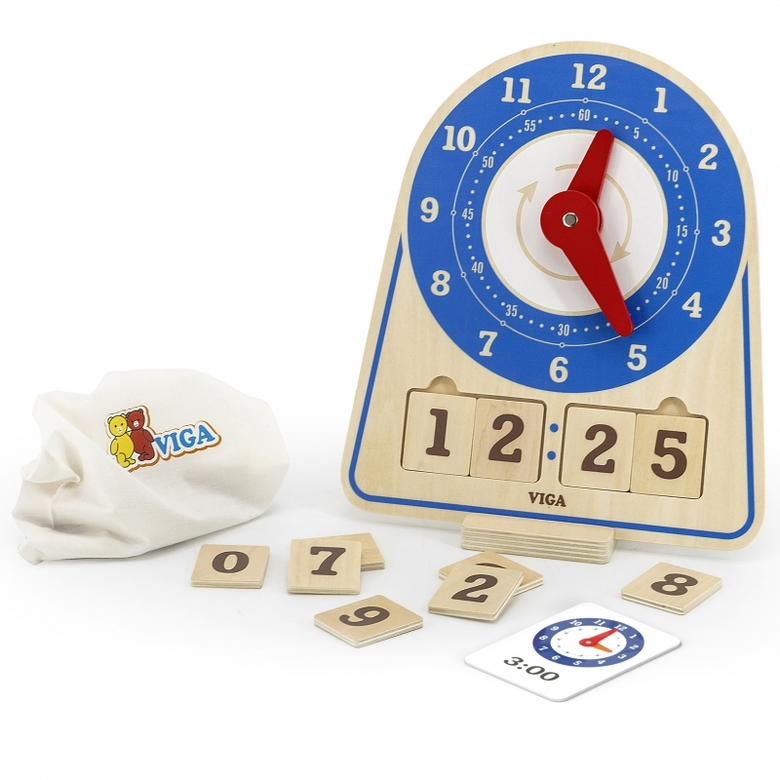 Дървена образователна играчка Часовник от Viga toys
