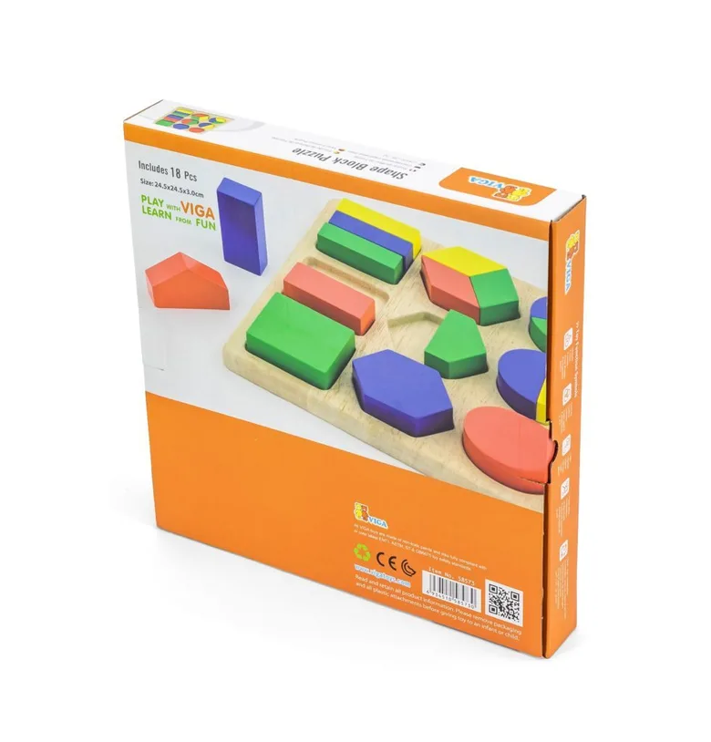 Дървен дидактичен детски пъзел от Viga toys