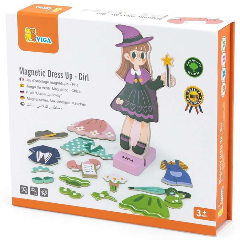 Магнитна кукла за преобличане с дрехи - Viga toys