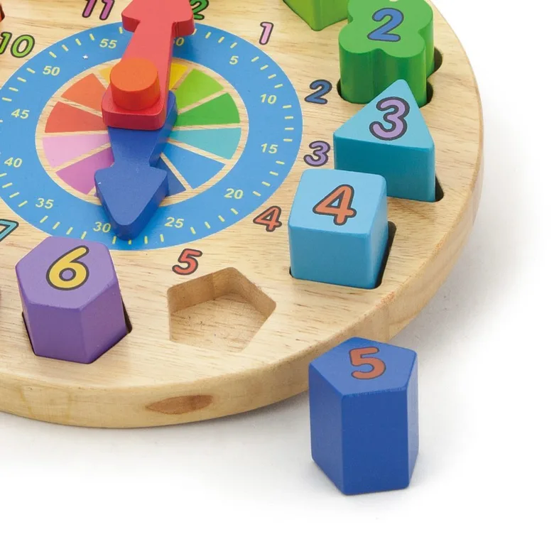 Детски пъзел и сортер Часовник от Viga toys