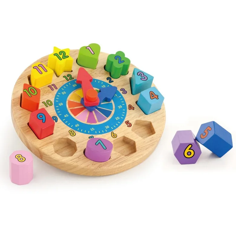 Детски пъзел и сортер Часовник от Viga toys