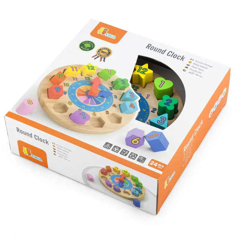 Детски пъзел и сортер Часовник от Viga toys