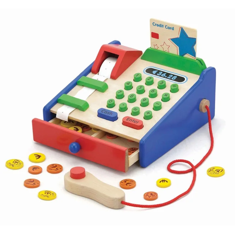 Детски дървен касов апарат от Viga Toys - дървена играчка