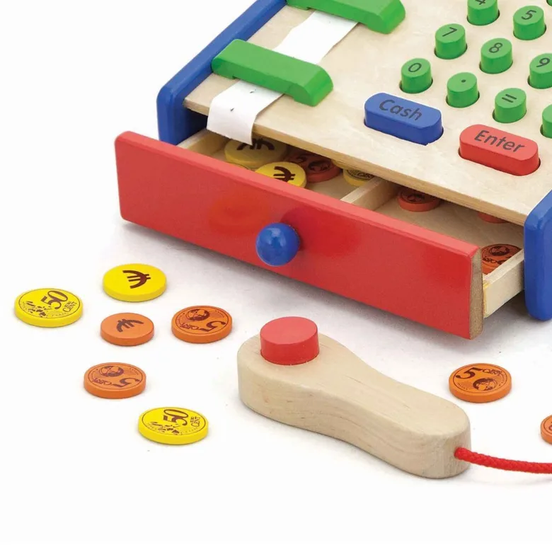 Детски дървен касов апарат от Viga Toys - дървена играчка