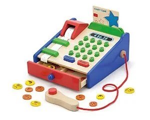 Детски дървен касов апарат от Viga Toys - дървена играчка