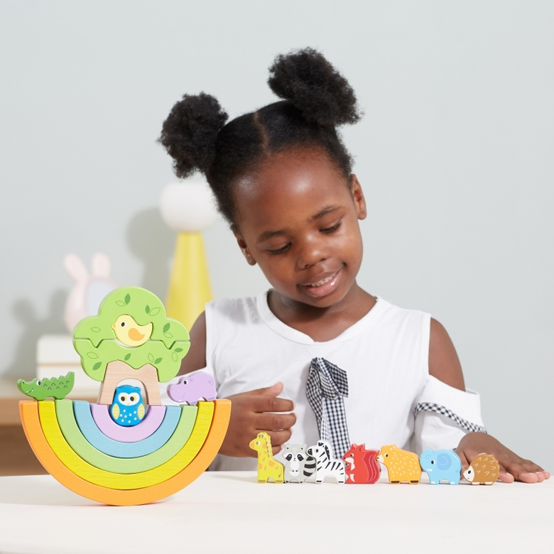 Образователна игра за баланс - Цветна дъга от Viga toys