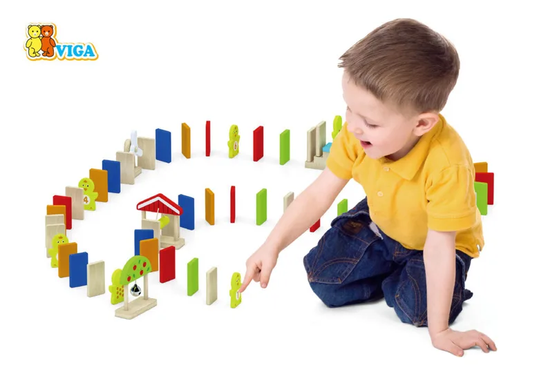 Образователна играчка - Домино за бутане от Viga toys