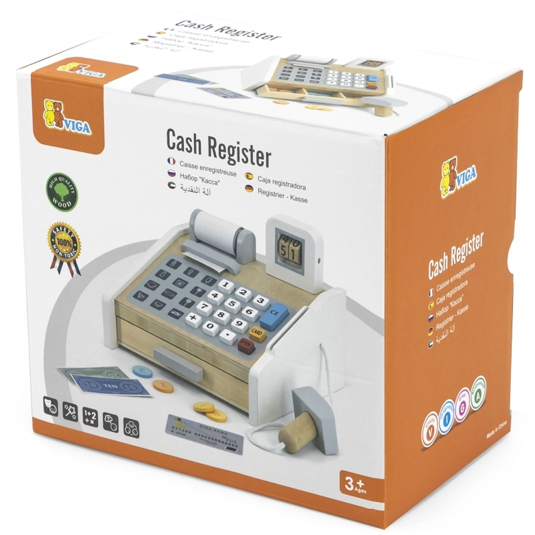 Детски касов апарат със сметало от Viga toys