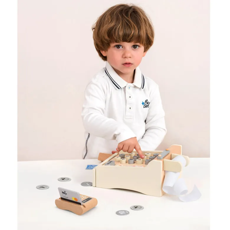 Детски касов апарат от дърво - New classic toys