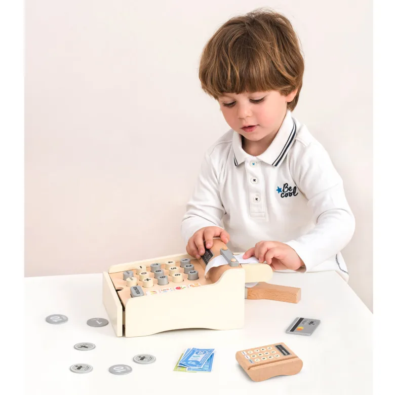 Детски касов апарат от дърво - New classic toys