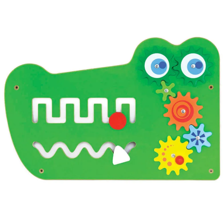Дървена играчка за стена голяма - Крокодил от Viga toys