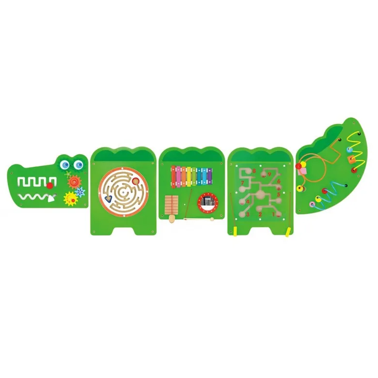 Дървена играчка за стена голяма - Крокодил от Viga toys