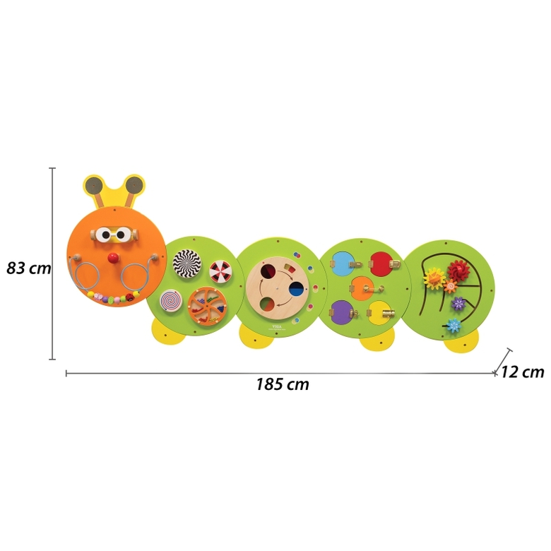 Мултифункционална играчка за стена - Гъсеница от Viga toys
