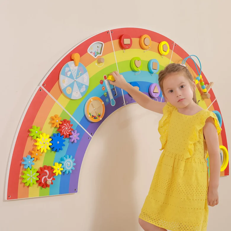 Образователна играчка за стена с актовности - Дъга